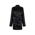 OFF-WHITE WOMEN'S SATIN SHIRT DRESS
