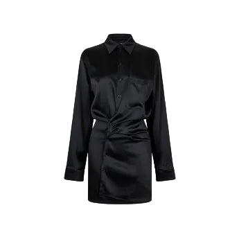 OFF-WHITE WOMEN'S SATIN SHIRT DRESS