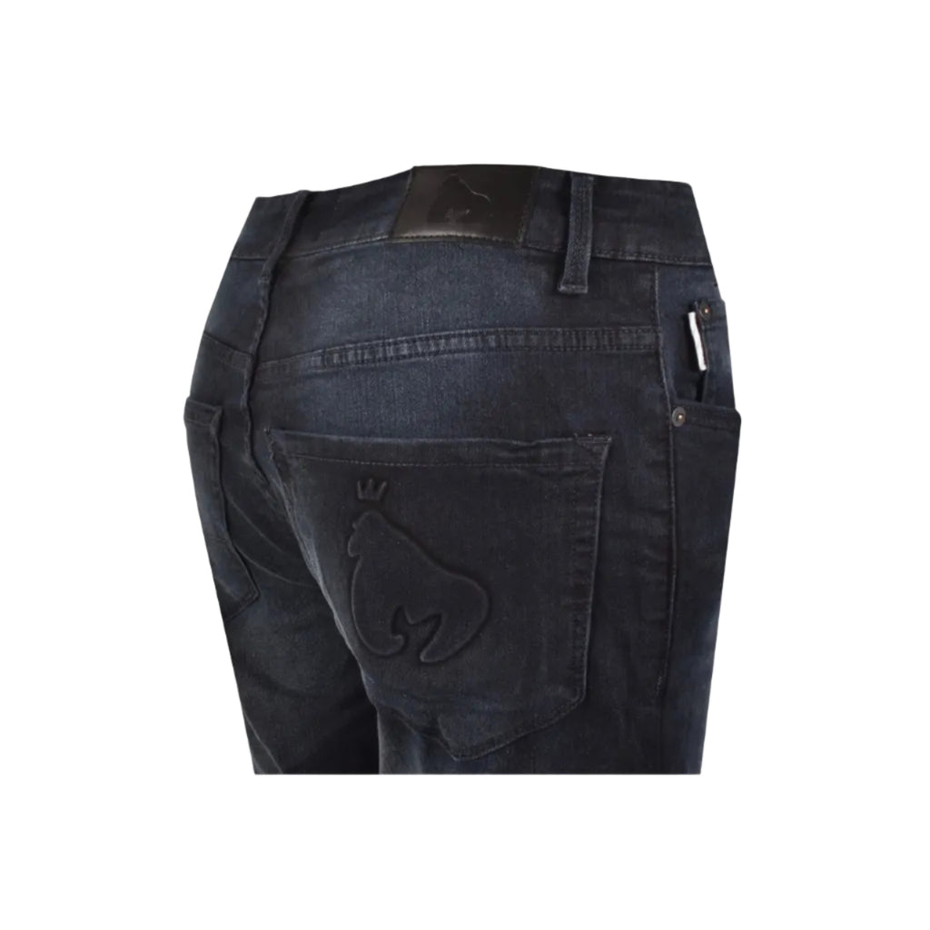 MONEY APE EMBOSSED DARK WASH JEANS BLUE