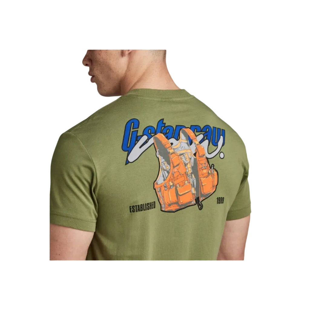 G STAR REGULAR FIR GEOGRAPHIC PRINT T-SHIRT Fit