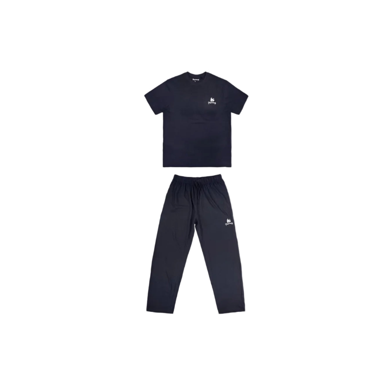 MONEY COMBO DRAWSTRING LONG LOUNGE TWIN SET NAVY
